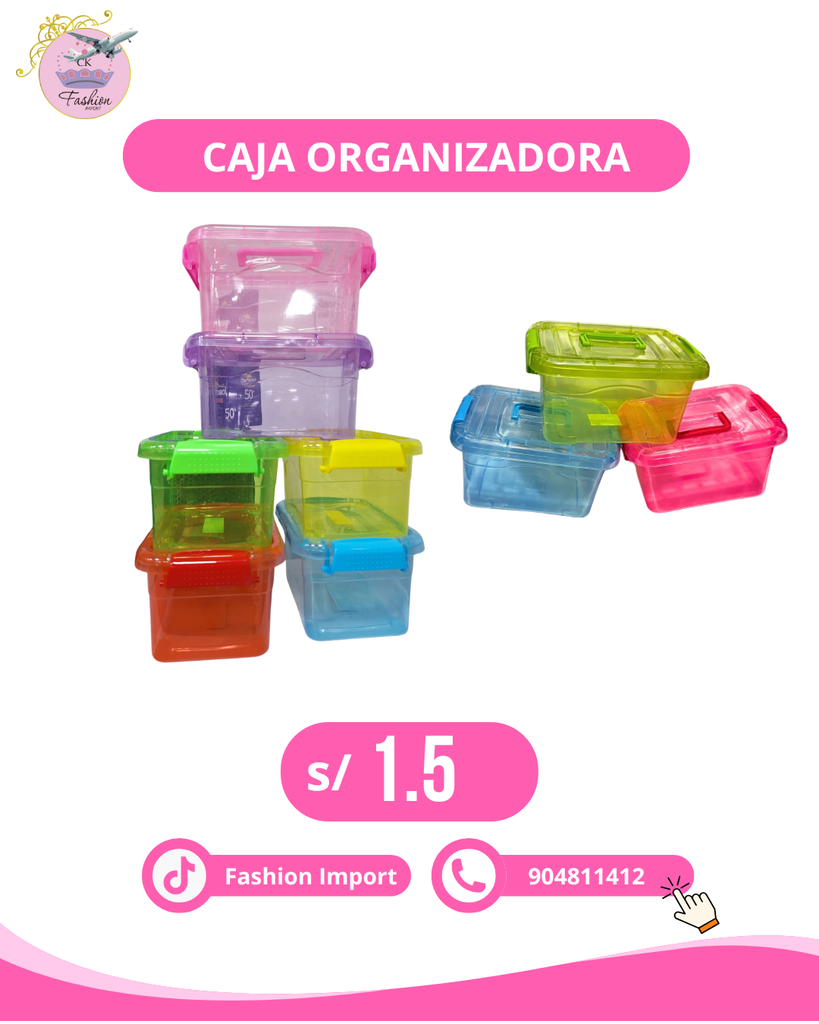 CAJA ORGANIZADORA TRANSPARENTE