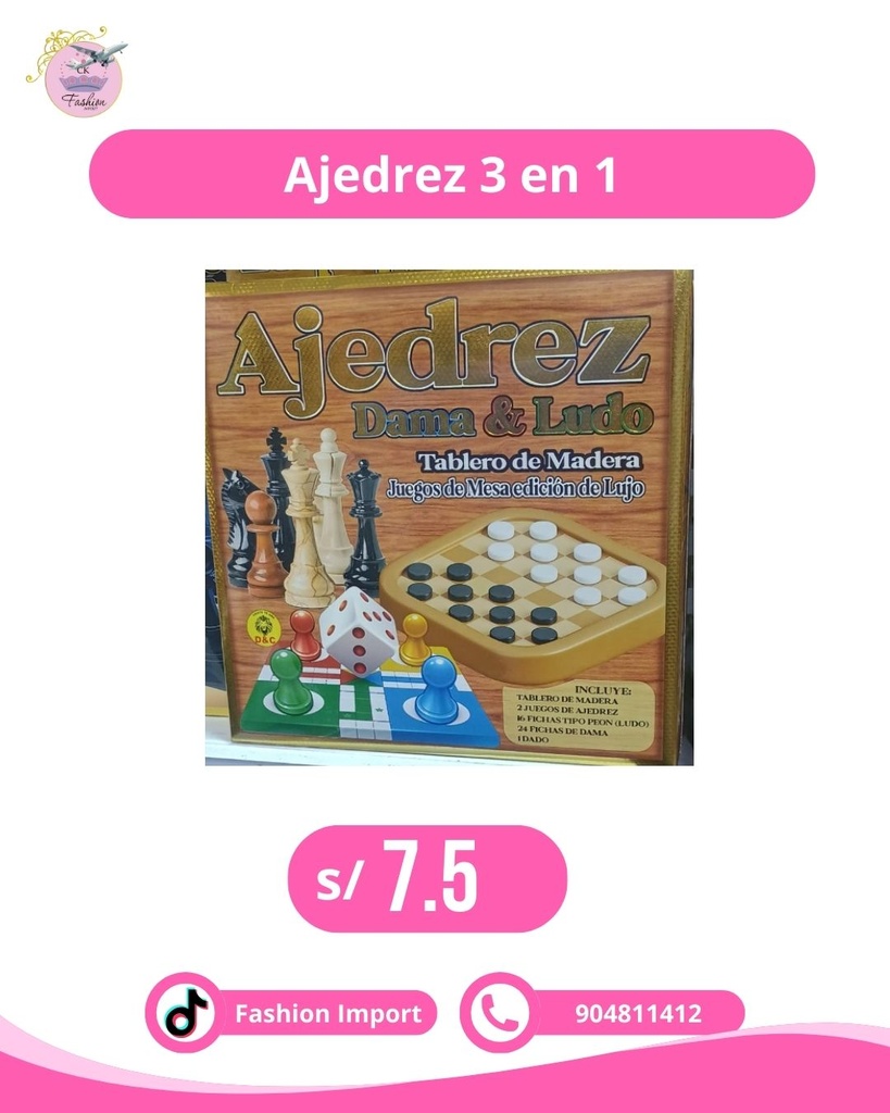 AJEDREZ 3 EN 1