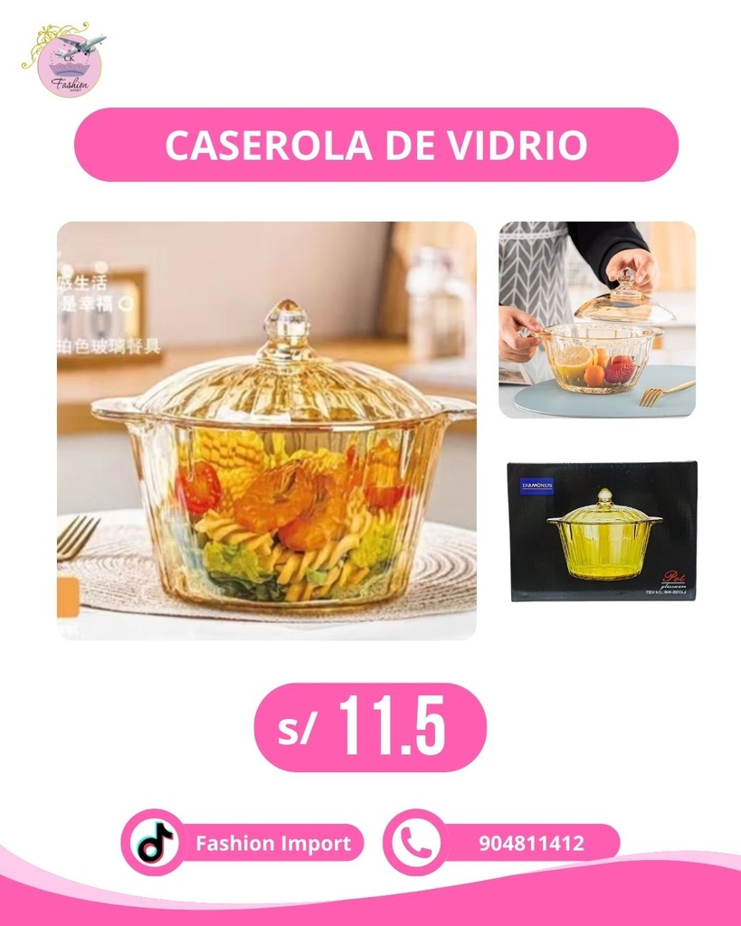 CASEROLA DE VIDRIO
