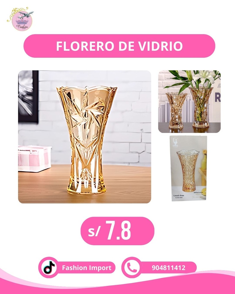 FLORERO DE VIDRIO