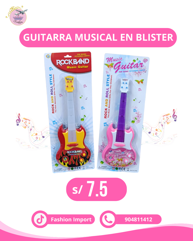 GUITARRA MUSICAL EN BLISTER