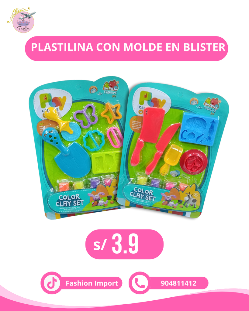 PLASTILINA CON MOLDE EN BLISTER