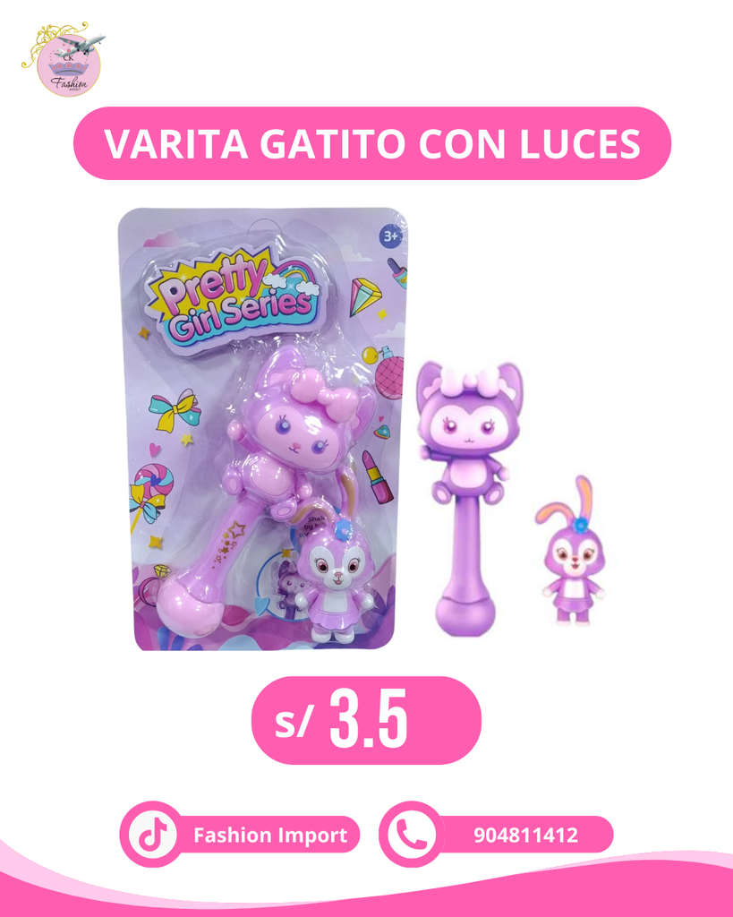 VARITA GATITO CON LUCES