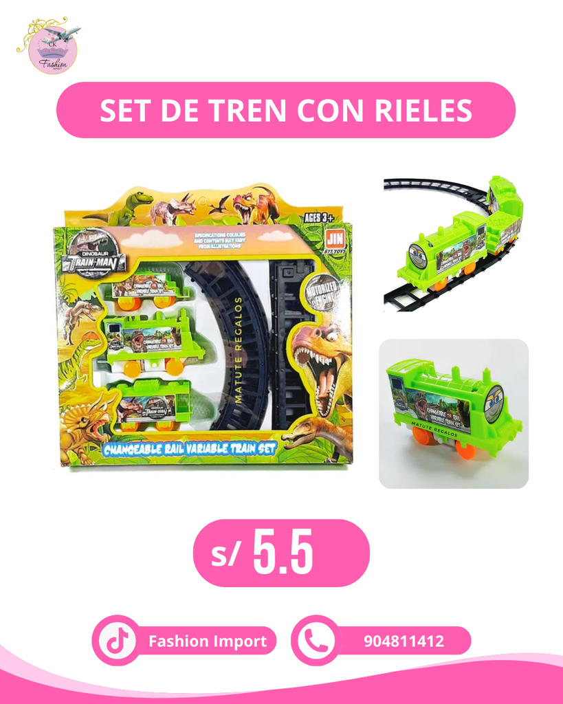 SET DE TREN CON RIELES