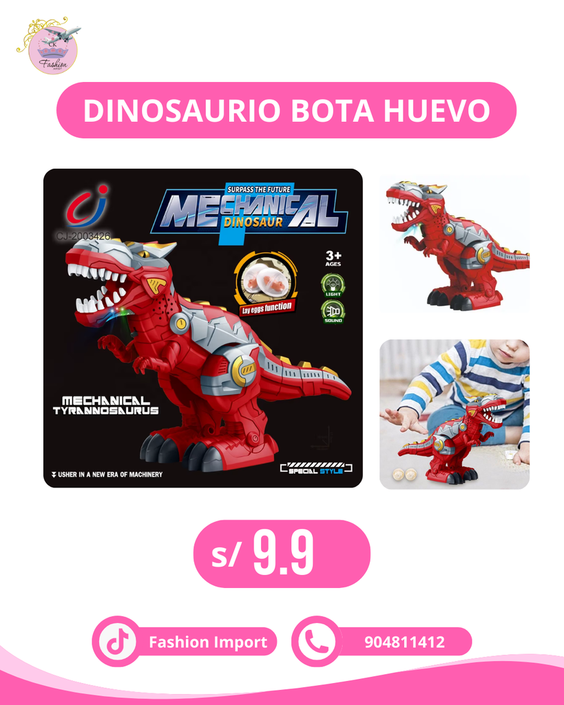 DINOSAURIO BOTA HUEVO