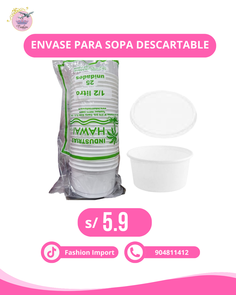 ENVASE PARA SOPA CON TAPA