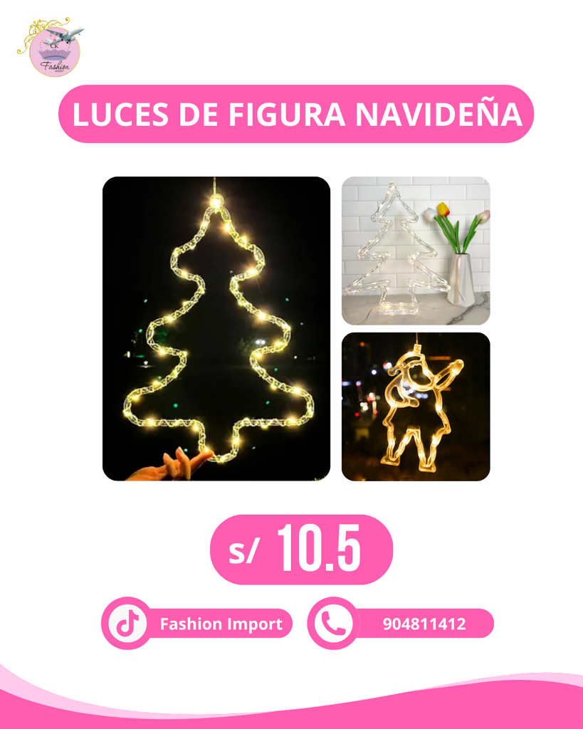 LUCES DE FIGURA NAVIDEÑA 