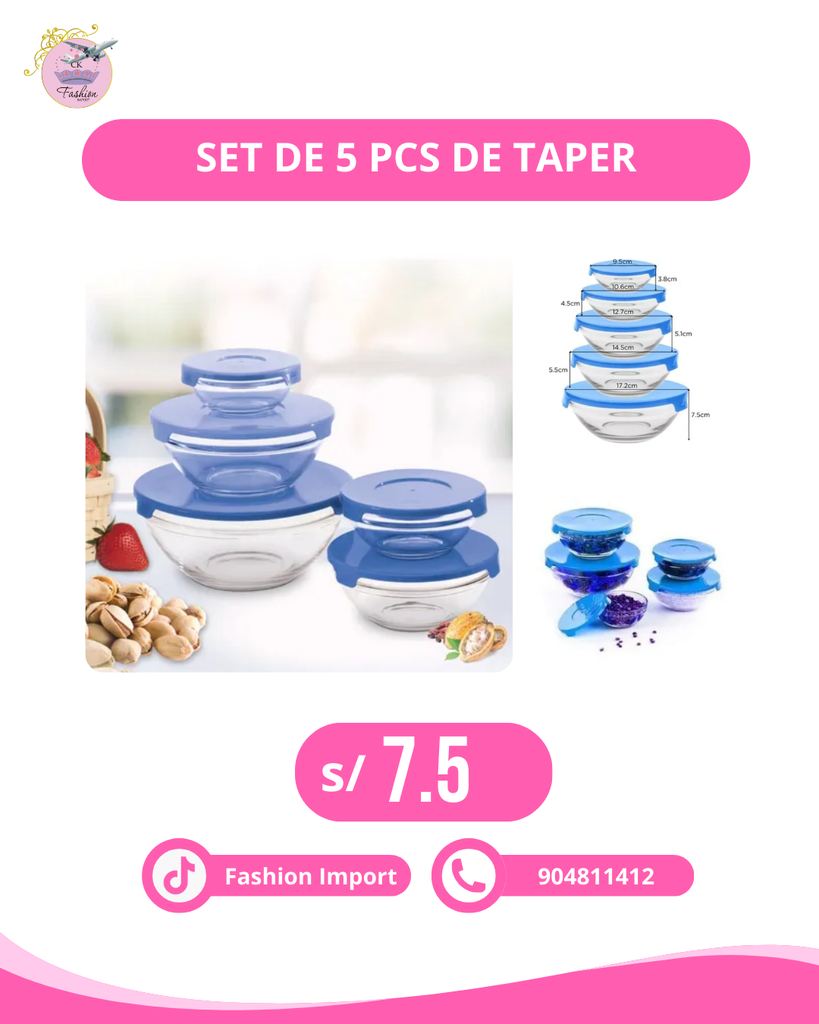SET DE 5 PCS TAPER