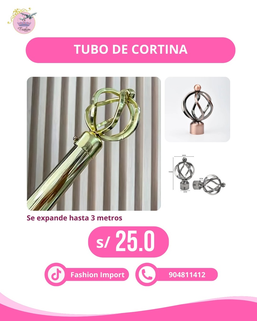 TUBO DE CORTINA