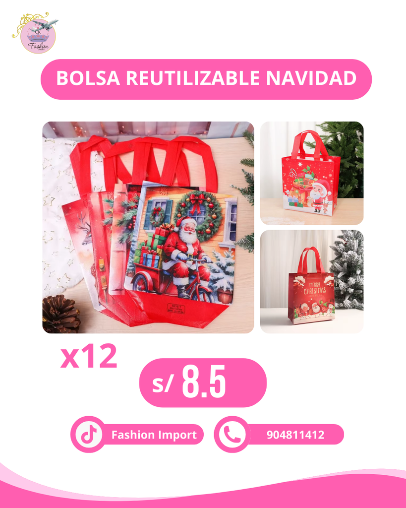 BOLSA REUTILIZABLE NAVIDAD