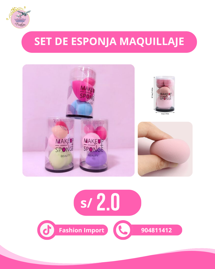SET DE ESPONJA MAQUILLAJE
