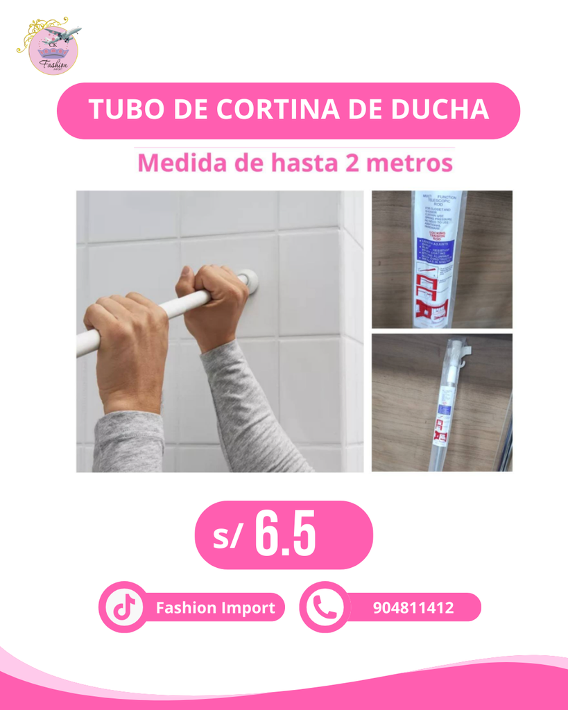 TUBO DE CORTINA DE DUCHA