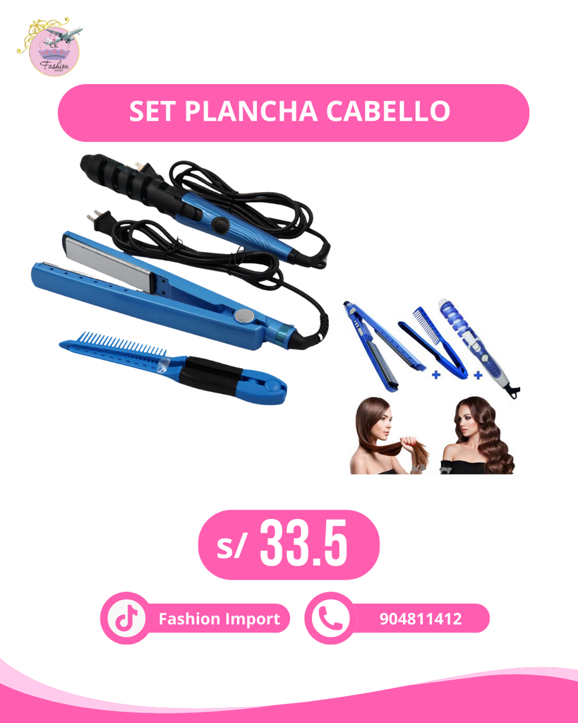 SET DE PLANCHA DE CABELLO