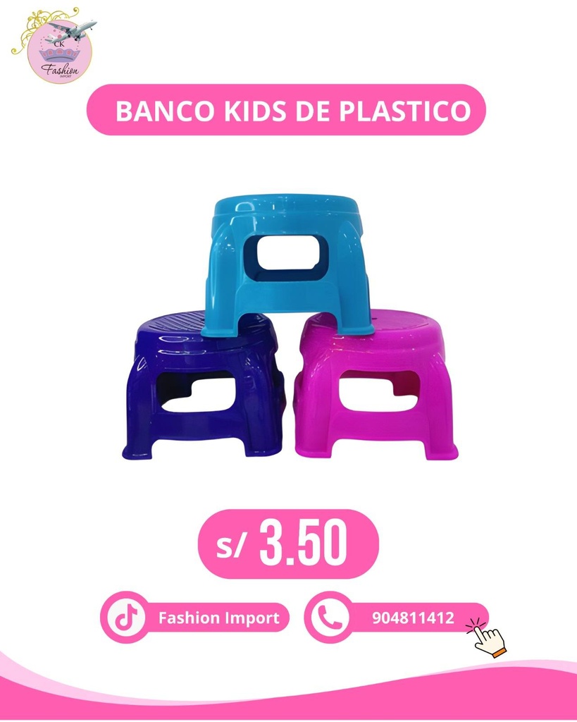 BANCO KIDS DE PLASTICO