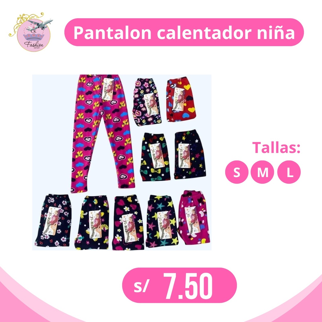 PANTALON CALENTADOR DE NIÑA CON DISEÑO
