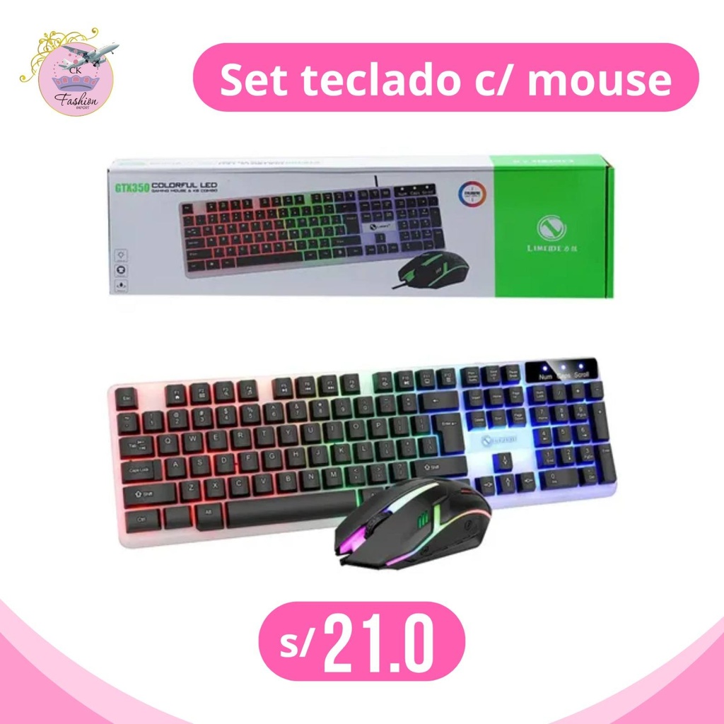 SET DE TECLADO CON MOUSSE
