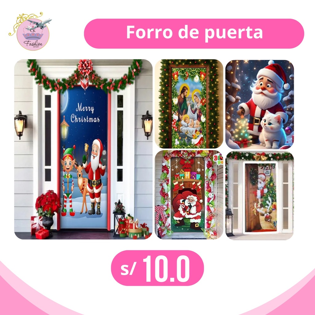 FORRO DE PUERTA NAVIDEÑA