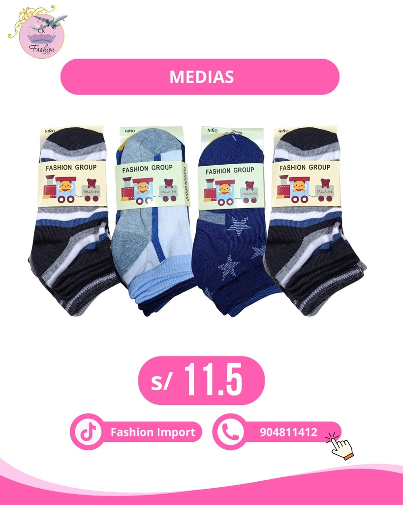 PAQUETE DE MEDIAS DE NIÑOS