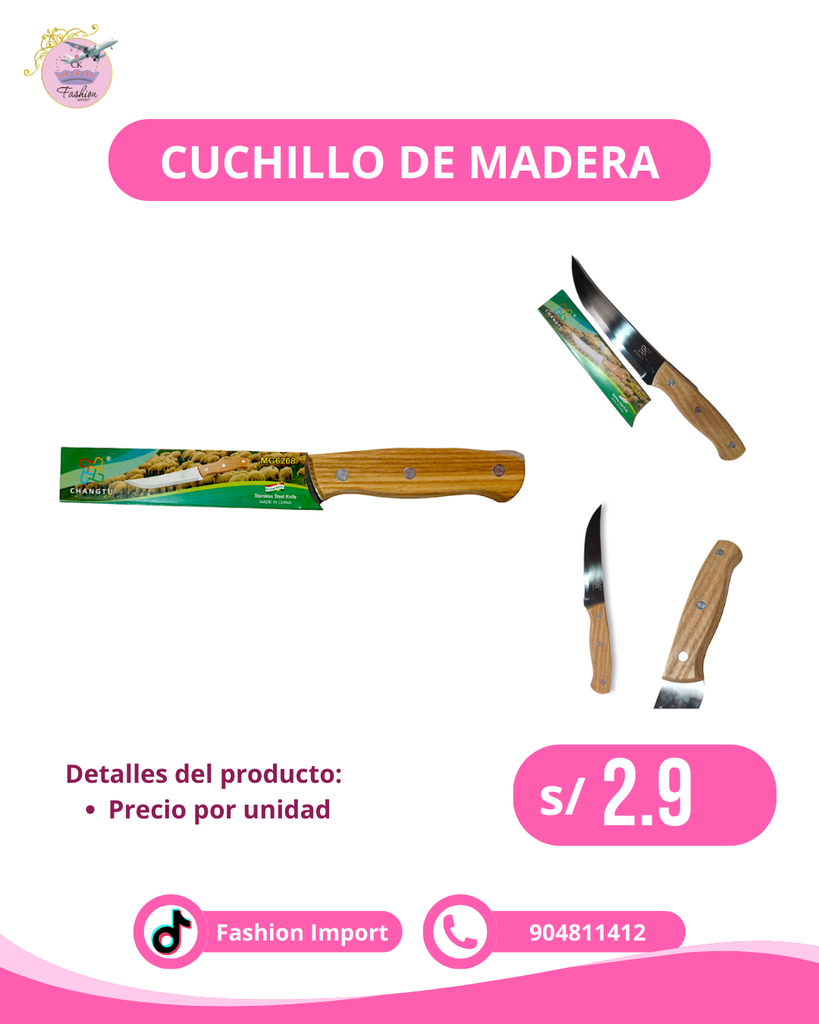 CUCHILLO DE MADERA