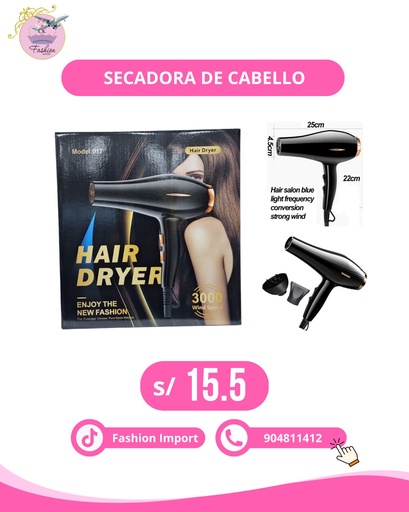 SECADORA DE CABELLO