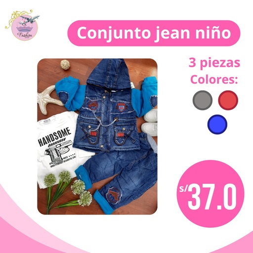 CONJUNTO JEAN BB 3 PZAS