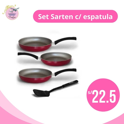 SET DE SARTEN CON ESPATULA 