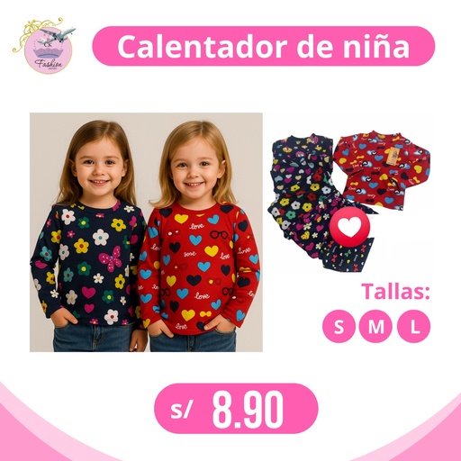 POLO CALENTADOR DE NIÑA CON DISEÑO 