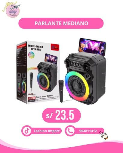 PARLANTE MEDIANO + MICROFONO